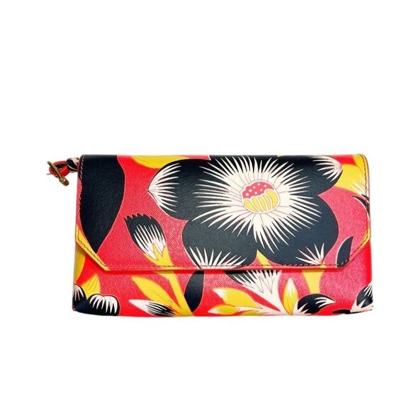 J.Crew Multicolor Hibiscus Print Crossbody Clutch Purse Bag - NWT - Picture 2 of 10